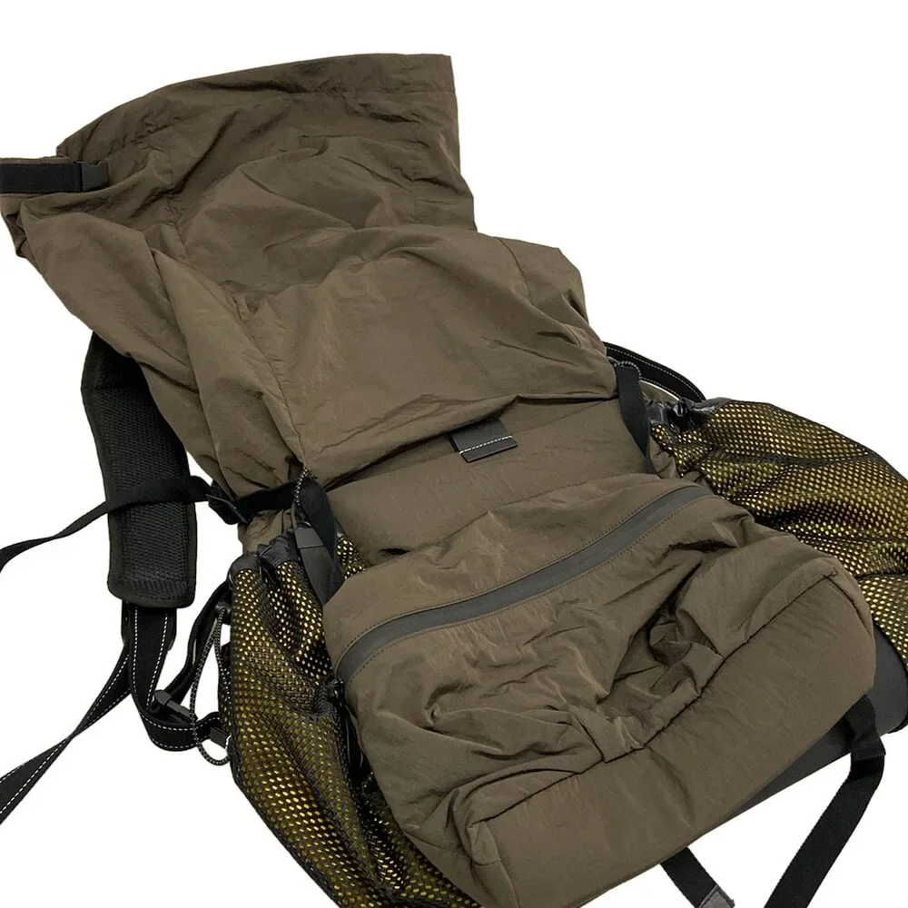 Bottega Veneta Backpack Dark Brown Black Yellow